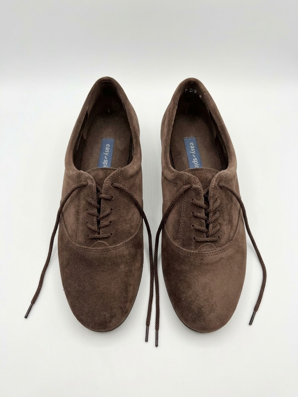 Easy Spirit Anti-Grabity Brown Suede Lace Up Oxford Walking Shoes 7M